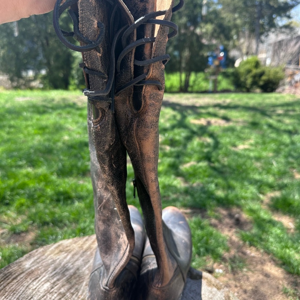 Bed Stu Distressed Manchester Tall Riding Leather Boots